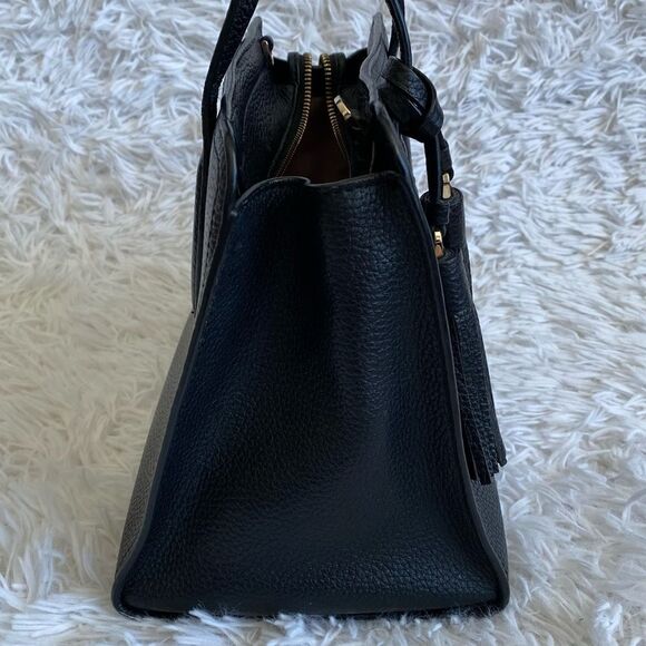 Kate Spade New York Black Leather Rowe Small Top Zip Satchel - Picture 9 of 11